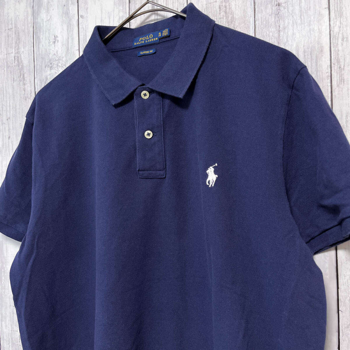  Ralph Lauren Ralph Lauren polo-shirt short sleeves shirt lady's one Point cotton 100% XL size 5-571