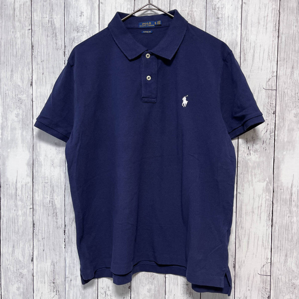  Ralph Lauren Ralph Lauren polo-shirt short sleeves shirt lady's one Point cotton 100% XL size 5-571