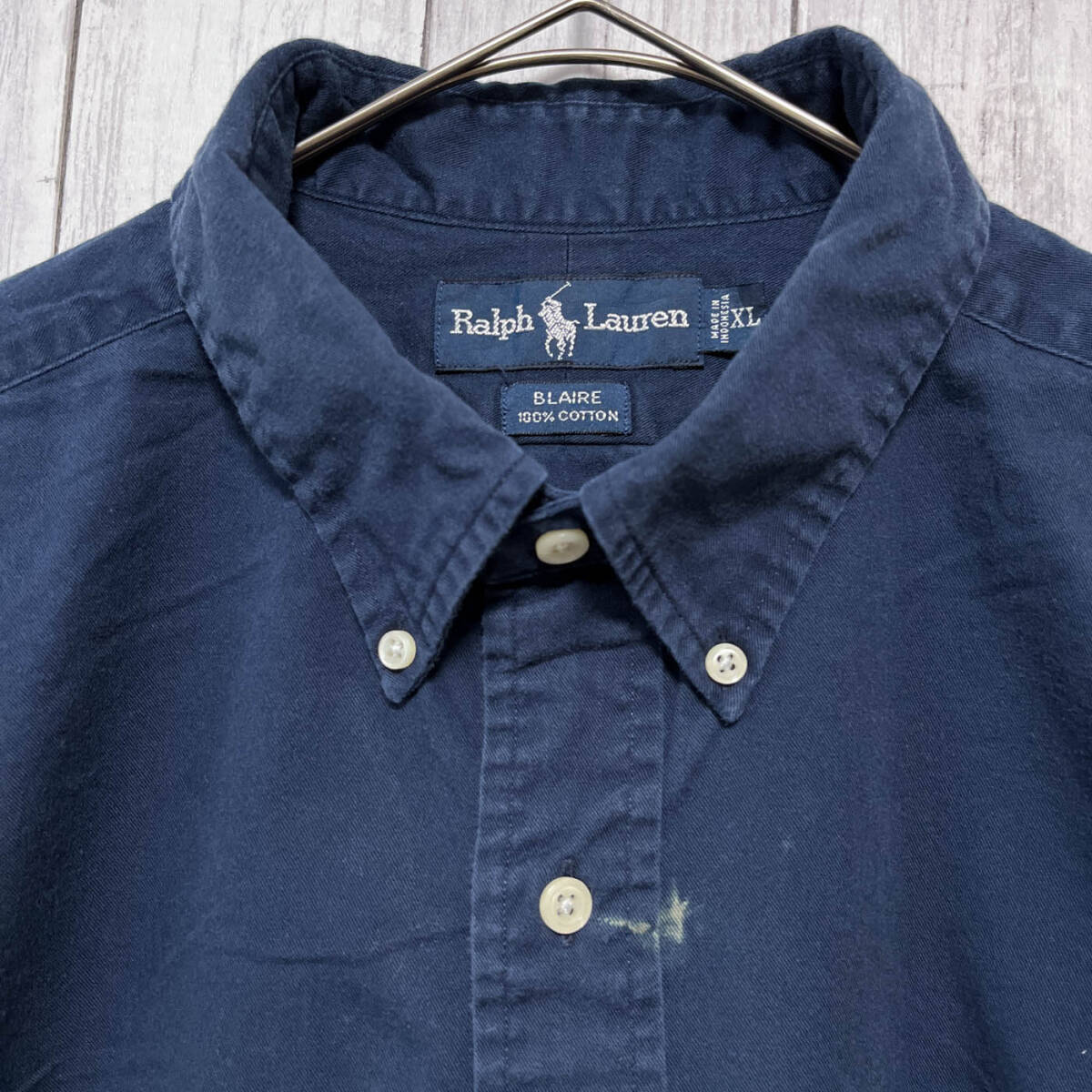 ラルフローレン Ralph Lauren BLAIRE チノシャツ 半袖シャツ メンズ ワンポイント コットン100% XLサイズ 5‐578_画像5