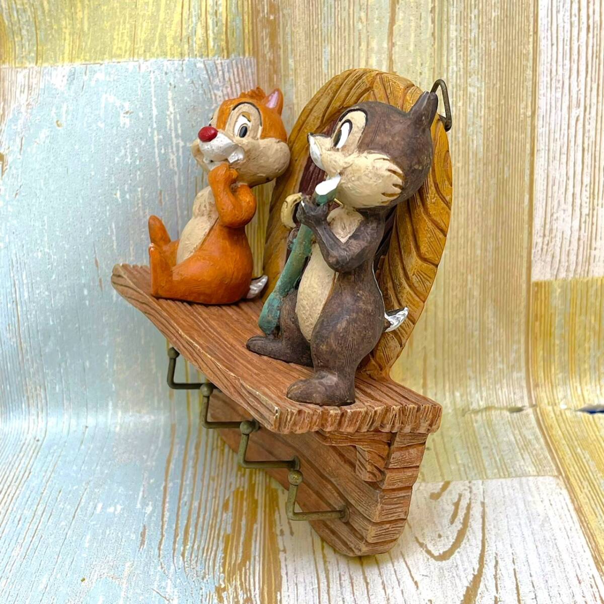 レア★チップとデール Chip＆Dale 鍵掛 壁掛け キーホルダー フィギュア キーフック 陶器製★ディズニー Disney TDL 置物 訳有り_画像7