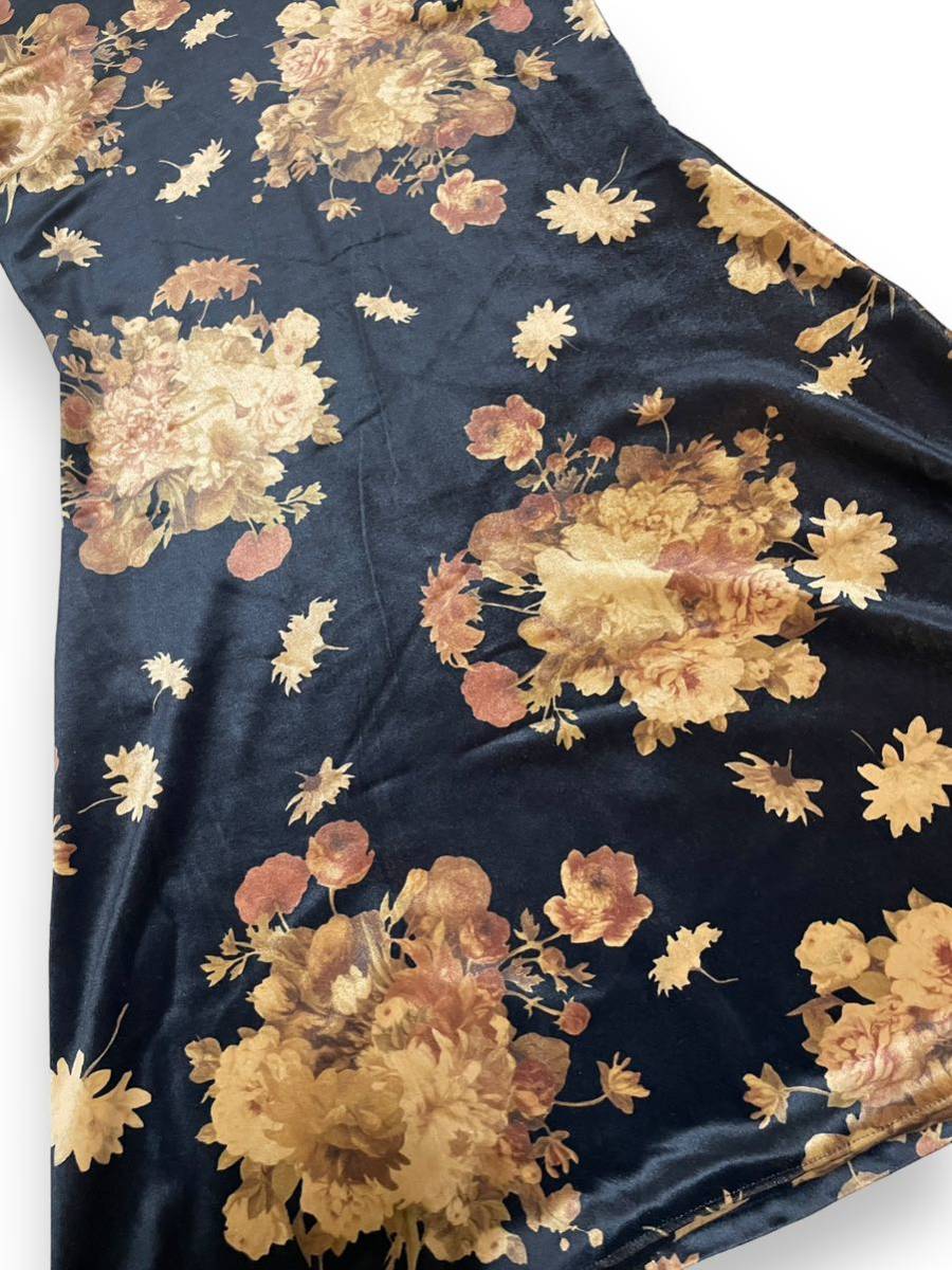 Rare 1996AW YOSHIKI HISHINUMA Velours Flower Dress issey miyake Collection Archive pleats please masaki matsushima 90s 菱沼良樹の画像4
