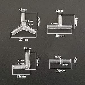 YFFSFDC エアーチューブコネクター 40個入り Y型/T型/L型/I型 水槽用 三又＆二又分岐 チューブコネクタ 継手 アクの画像2