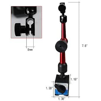 HFS(R) マグネットベーススタンド ダイヤルゲージ 調整可 ON/OFF制御 高さ200mm 穴径Φ8mm 磁気ベースダイヤル_画像6