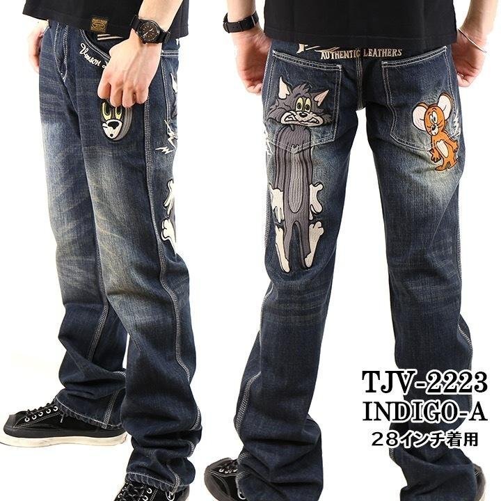 VANSON LEATHERS × TOM & JERRY トム アンド ジェリー 【定価\22000＋税】 デニムパンツ TJV-2223 INDIGO-A 38 インチ_画像1