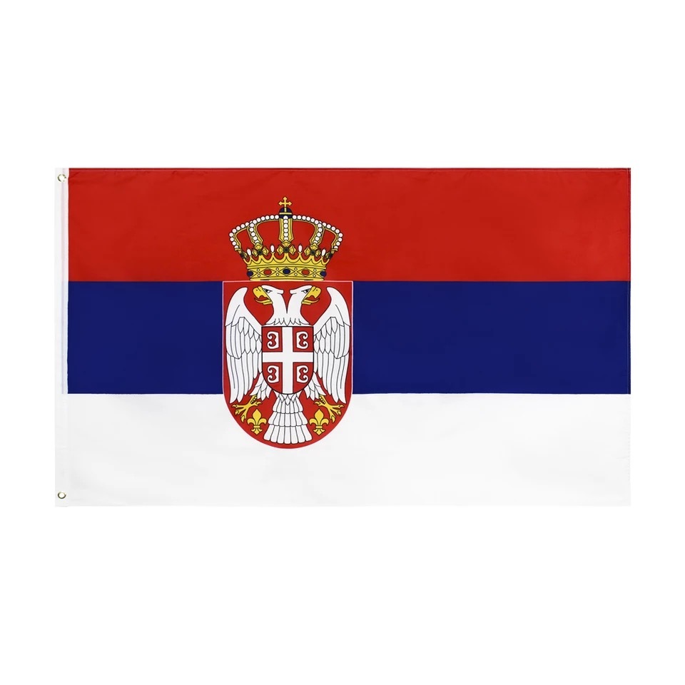 セルビア 国旗 フラッグ 応援 送料無料 150cm x 90cm 新品_画像1