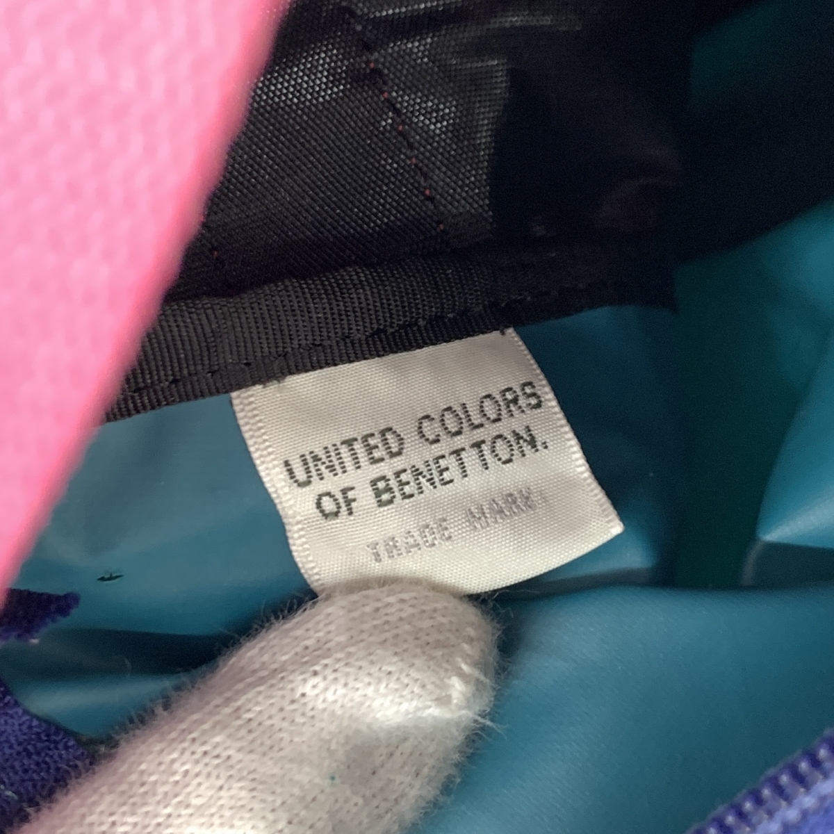 *BENETTON Benetton рюкзак * шалфей зеленый нейлон женский Vintage 90\'s рюкзак bag сумка 