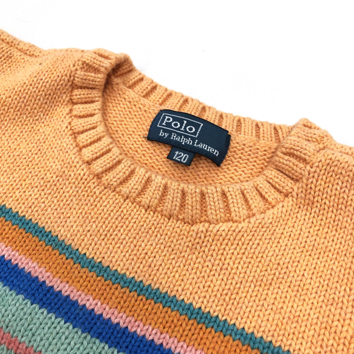 *POLO RALPH LAUREN Polo Ralph Lauren long sleeve knitted size 120* multicolor cotton knitted Kids sweater child clothes man girl 