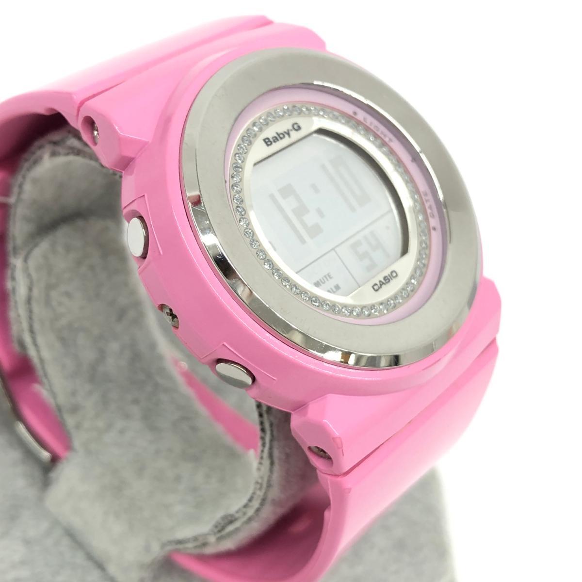 良好◆BABY-G ベビーG 腕時計 クォーツ◆BGD-102 ピンク SS×ラバー レディース ウォッチ watch_画像4