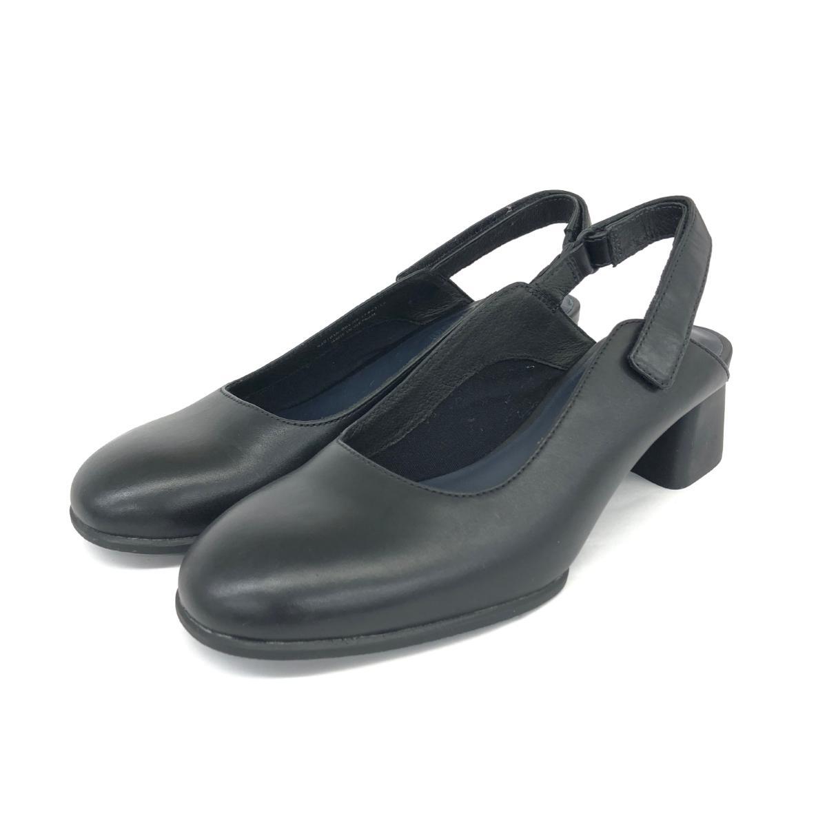 良好◆CAMPER カンペール パンプス 37◆ ブラック レザー レディース 靴 シューズ shoesの画像1