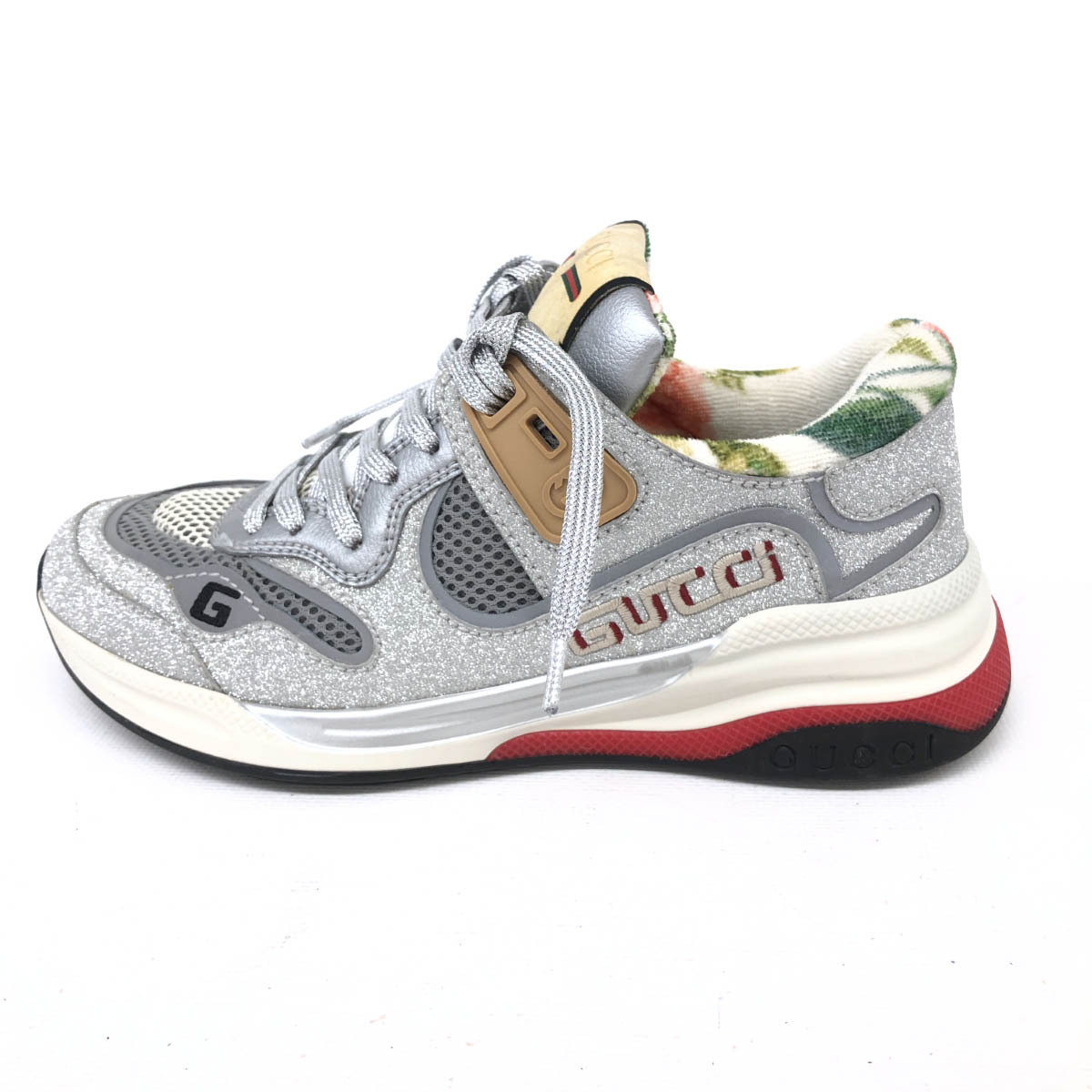 ◆GUCCI グッチ ウルトラペース スニーカー サイズ34◆ グレー レディース 靴 シューズ sneakers_画像2