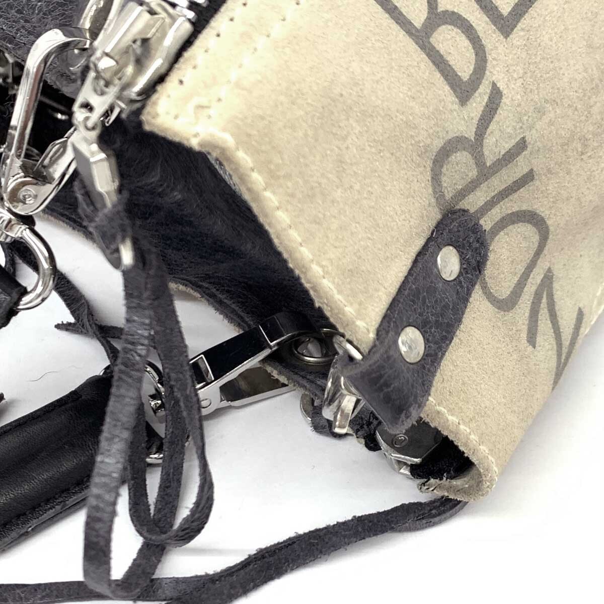 ◆BARBARA RIHL バーバラリール トートバッグ◆ ベージュ スエード ジップデザイン レディース bag 鞄_画像9