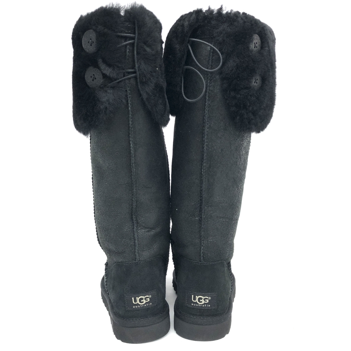 未使用品◆UGG アグ ムートンロング ブーツ USA6◆3172 ブラック レディース 靴 シューズ ブーティー boots_画像4