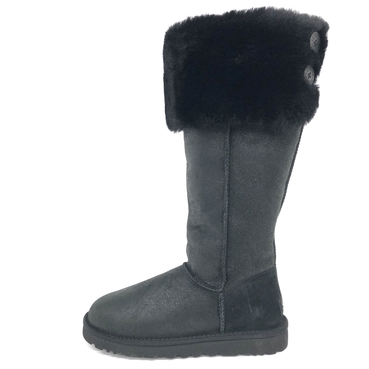 未使用品◆UGG アグ ムートンロング ブーツ USA6◆3172 ブラック レディース 靴 シューズ ブーティー boots_画像2