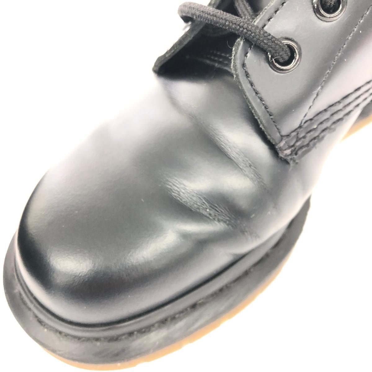 良好◆Dr.Martens ドクターマーチン 6ホールブーツ US6◆ ブラック レザー レディース 靴 シューズ ブーティー boots_画像9