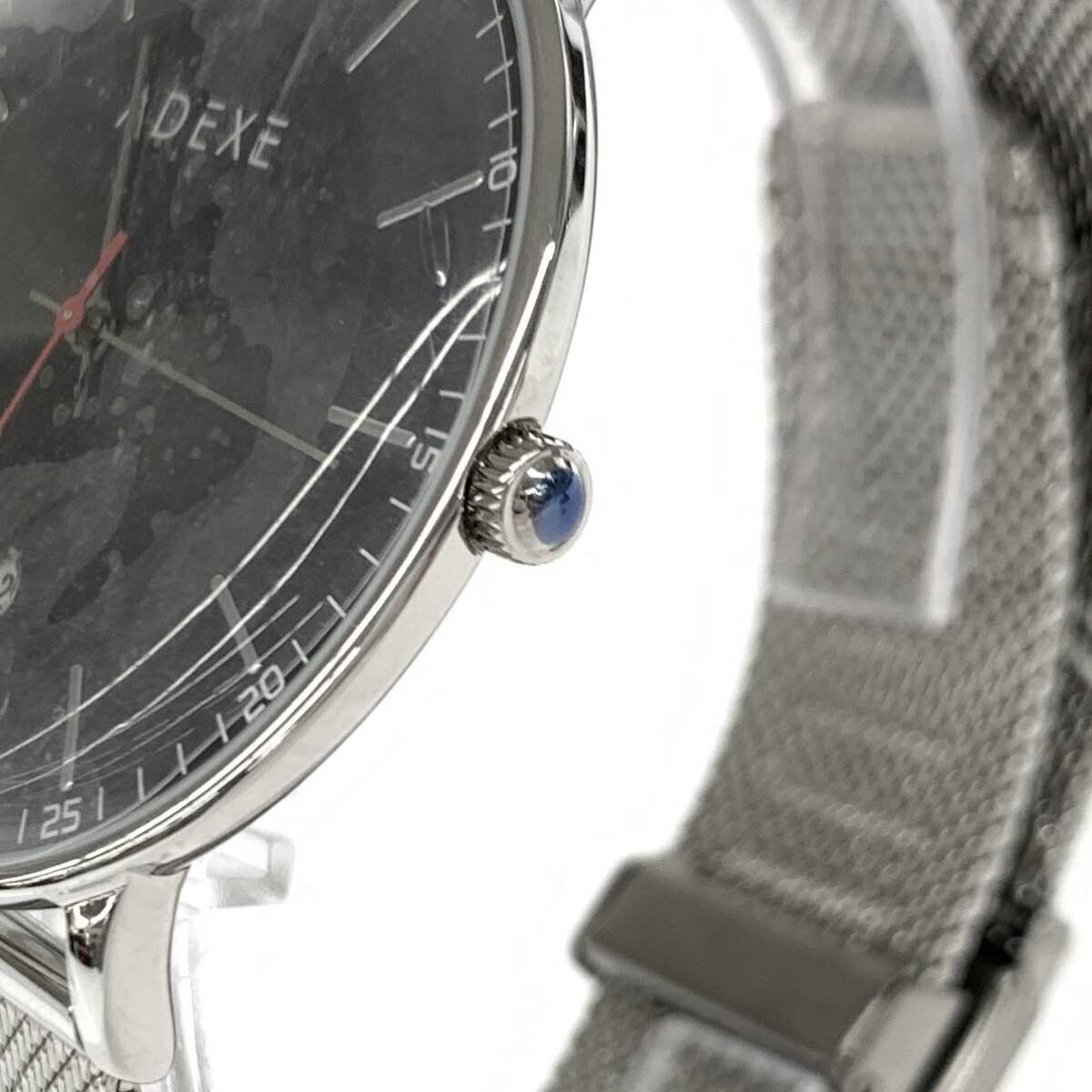 新品同様◆ADEXE アデクス 腕時計 クォーツ◆2046B-04 シルバーカラー SS メンズ ウォッチ watch_画像5
