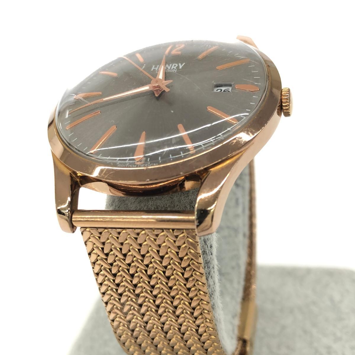 ◆HENRY LONDON ヘンリーロンドン 腕時計 ◆HL39 ゴールドカラー SS レディース ウォッチ watchの画像5