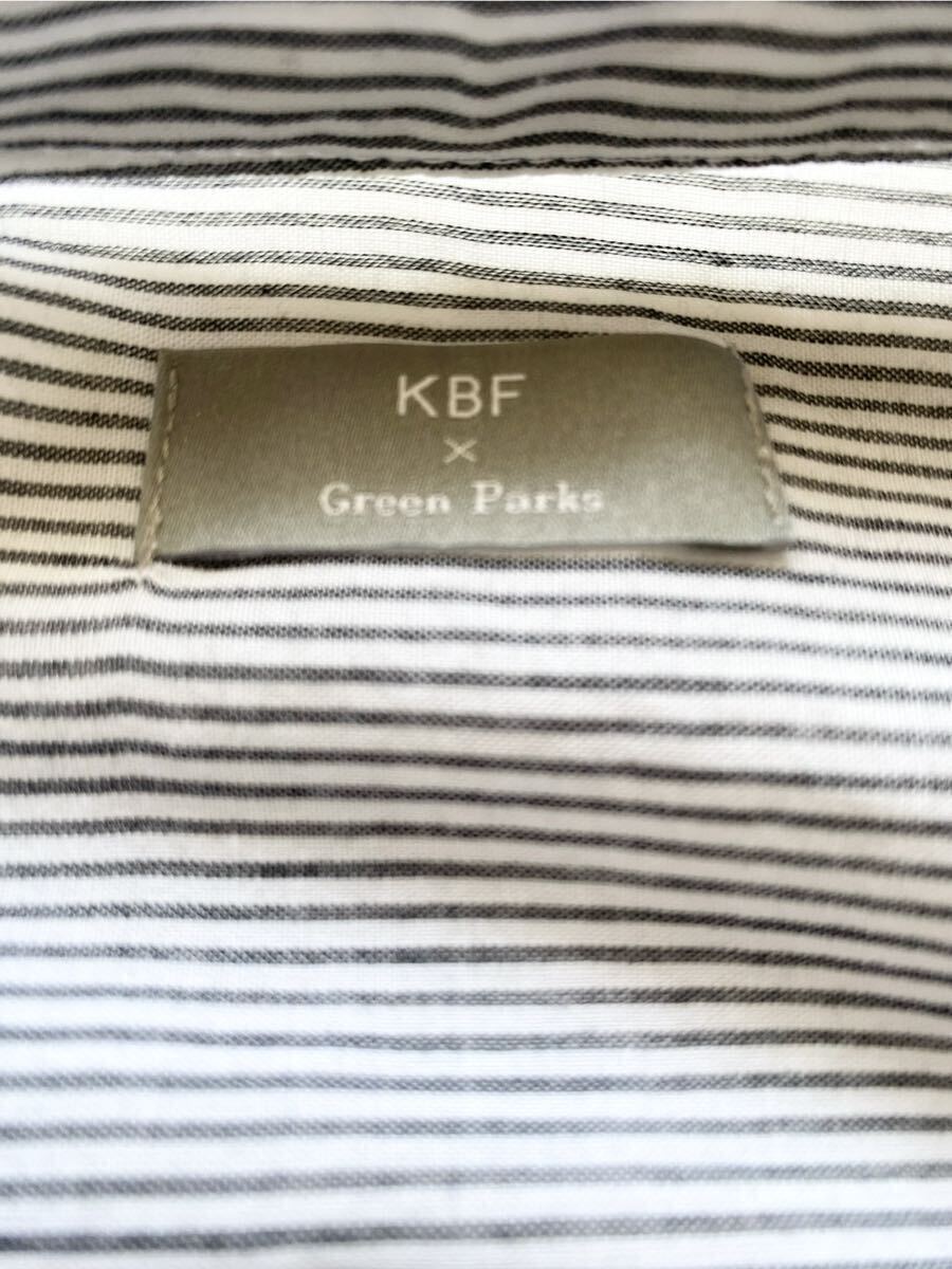 [KBF× Green Parks] cotton stripe long shirt One-piece 