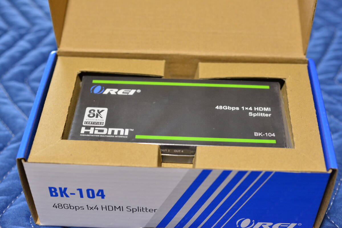 OREI 8K HDMI2.1 Splitter 入力1 出力4 Duplicate/Mirror Any HDMI Signal UltraHD Supports Upto 4K @ 120Hz EDID HDCP 2.3_画像3