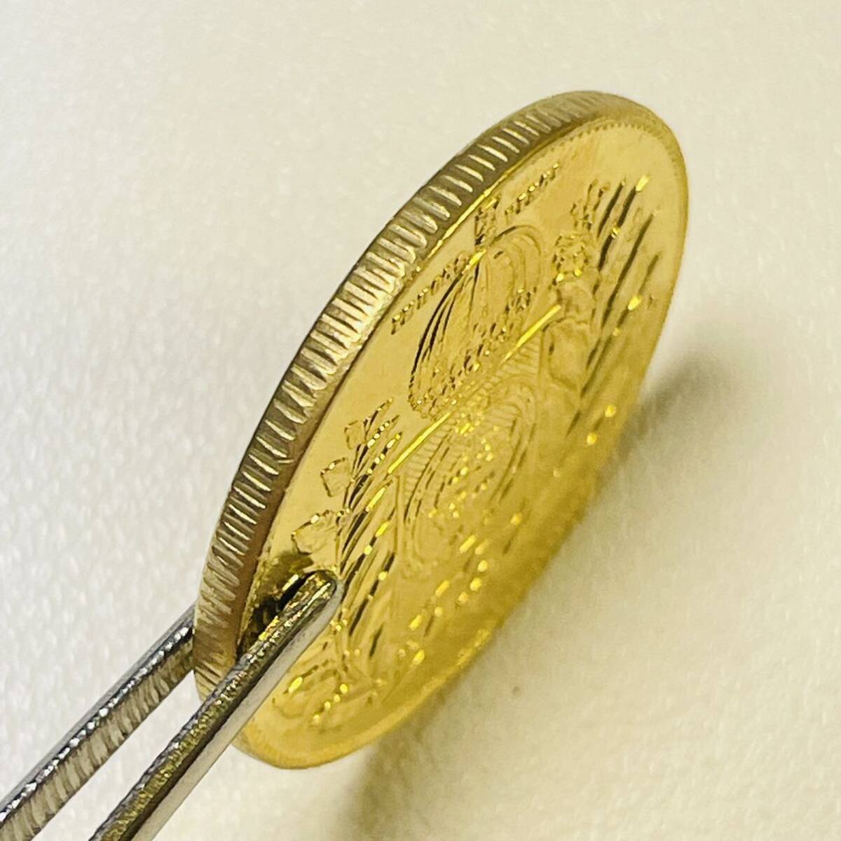 ブラジル 硬貨 古銭 ペドロ2世 1850年 ブラジル帝国 皇帝 国章 レイ 花輪 コイン 重7.67g の画像4