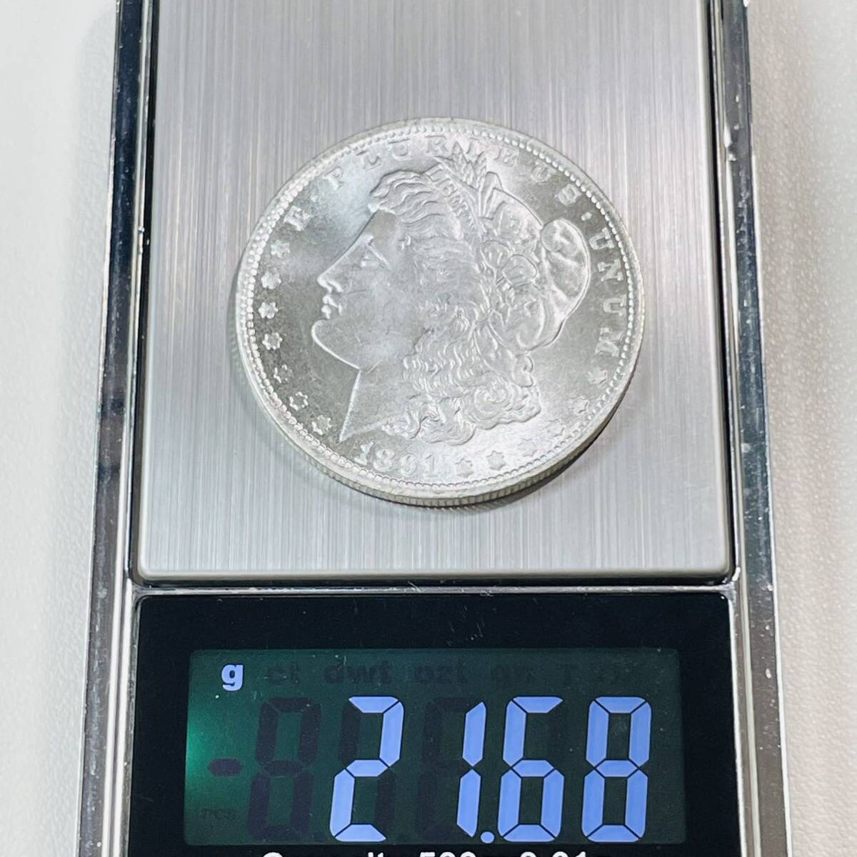アメリカ 硬貨 古銭 自由の女神 1891年 リバティ イーグル モルガン 13の星 コイン 重21.68g_画像5