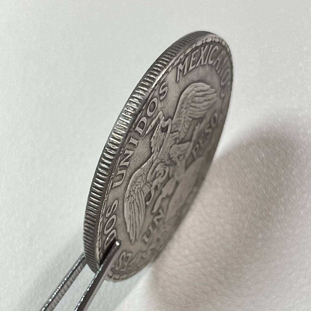 メキシコ 硬貨 古銭 リバティ 1909年 「ドロレスの叫び」100周年 ワシ トーチ 太陽 記念幣 コイン 重20.95gの画像3