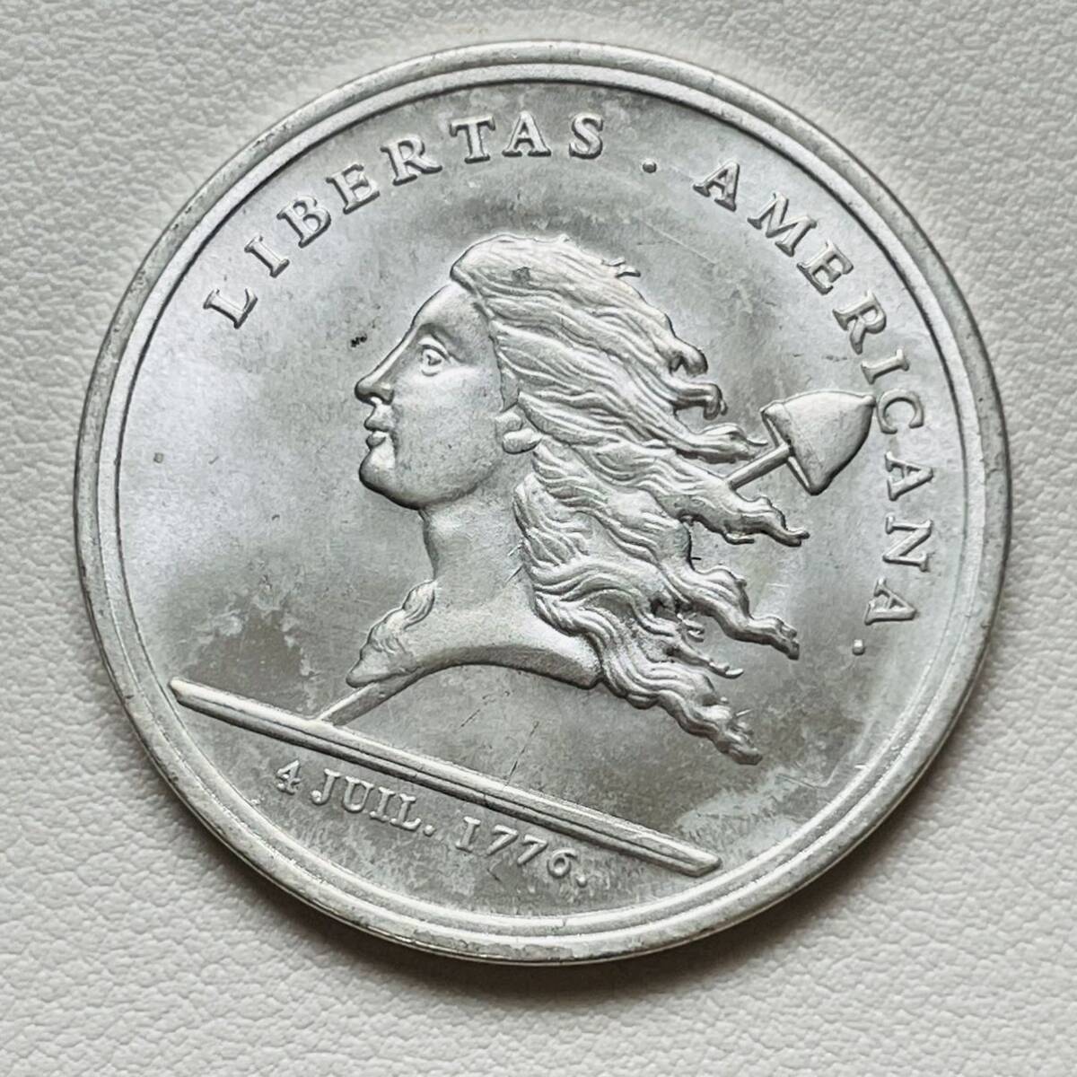 フランス 硬貨 古銭 1776年 ミネルヴァ リベルタス アメリカーナ イギリス コイン 重22.40gの画像2