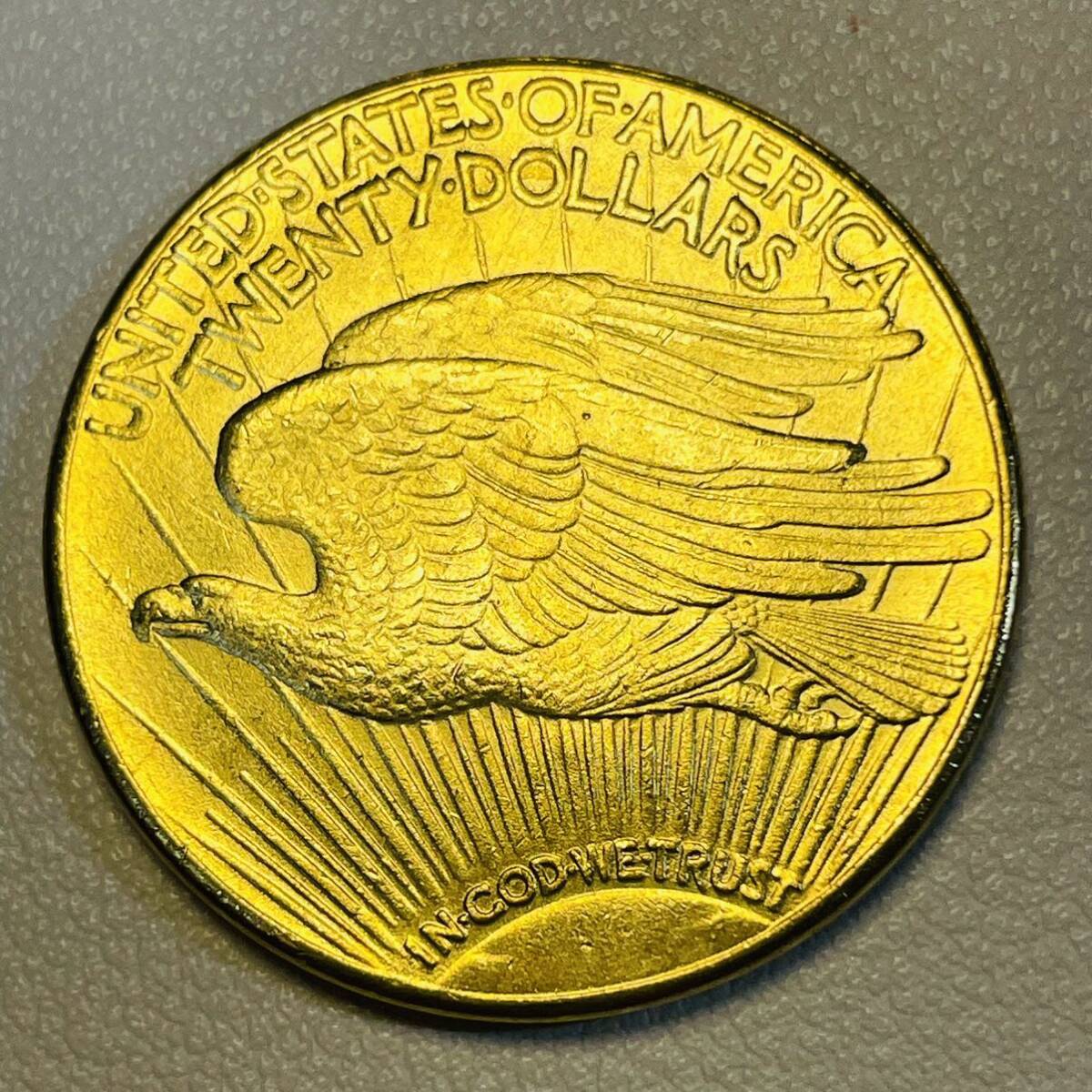 アメリカ 硬貨 古銭 自由の女神 1921年 国会議事堂 トーチ オリーブ 太陽 ワシ コイン 重17.59g_画像1