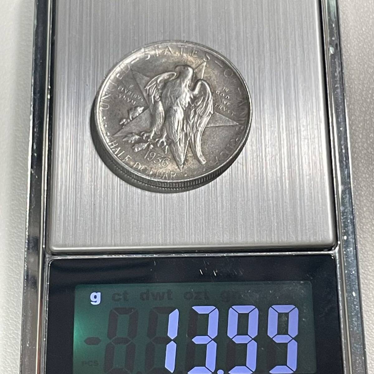 アメリカ 硬貨 古銭 テキサス独立 1936年 テキサス独立 100 周年記念 五芒星 イーグル 勝利 コイン 重13.99gの画像5