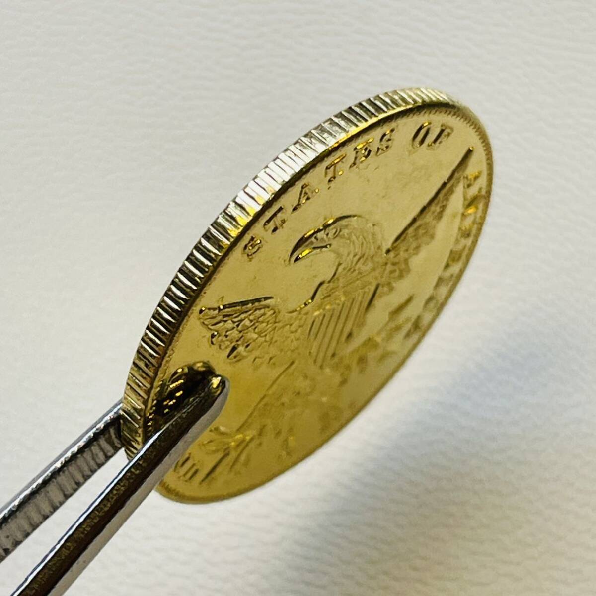 アメリカ 硬貨 古銭 自由の女神 1834年 ハクトウワシ 13の星 13の州 イーグル 矢 オリーブの枝 コイン 重4.59gの画像3