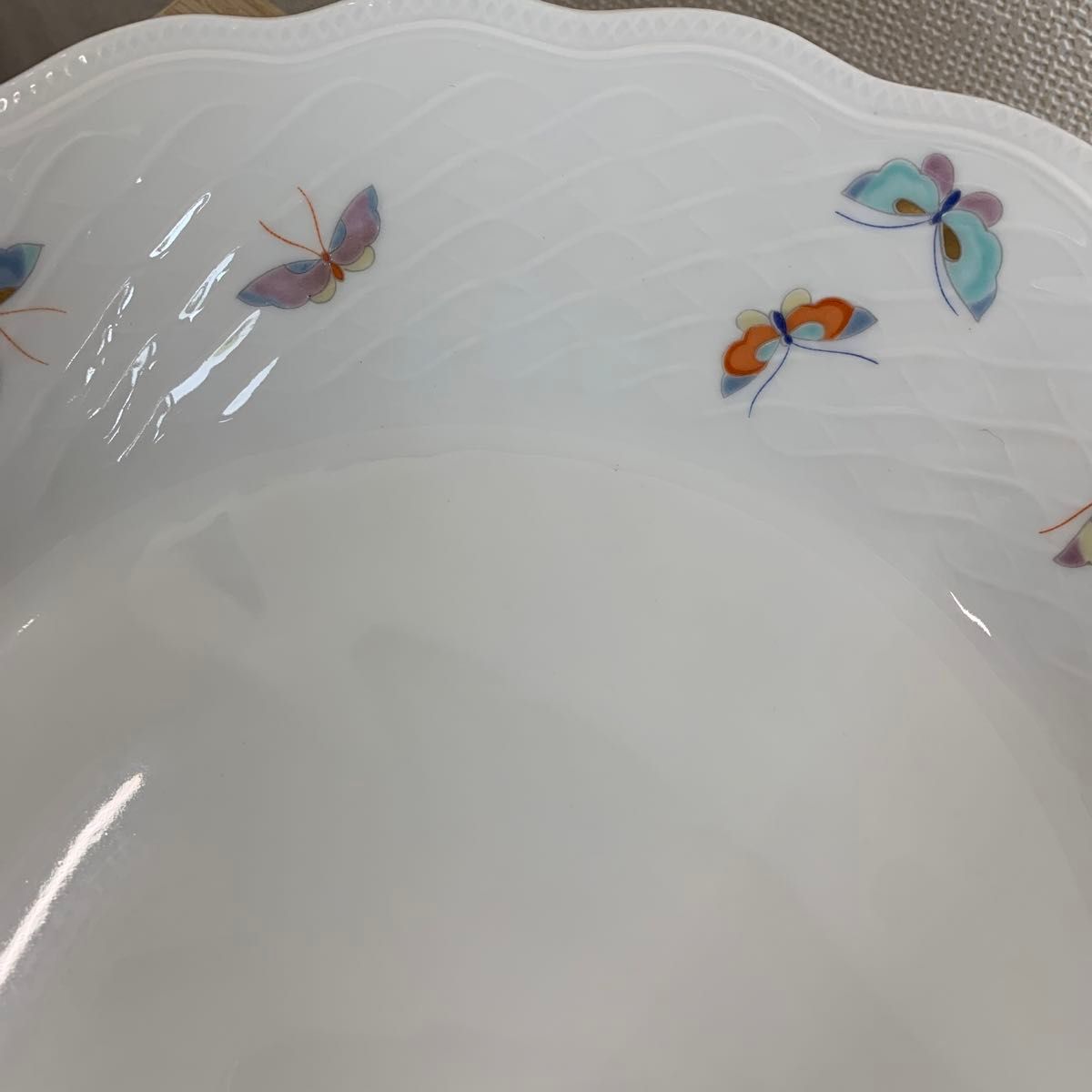 有田焼　深川製磁　ベリーセット　蝶　大皿取り皿セット