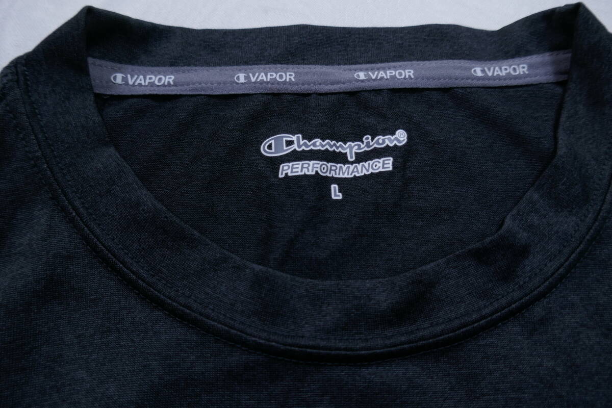  beautiful goods Champion Champion VAPOR black . close dark gray series polyester short sleeves wear size L