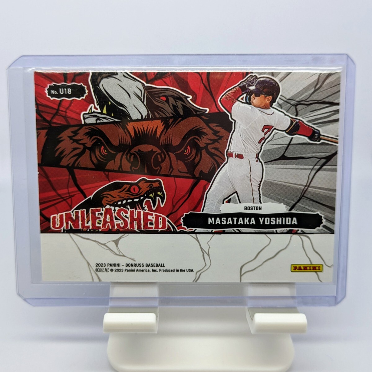 【1円スタート】2023 Panini Donruss - 吉田正尚 Masataka Yoshida Unleashed Insert / Boston Red Sox ルーキーカードの画像2