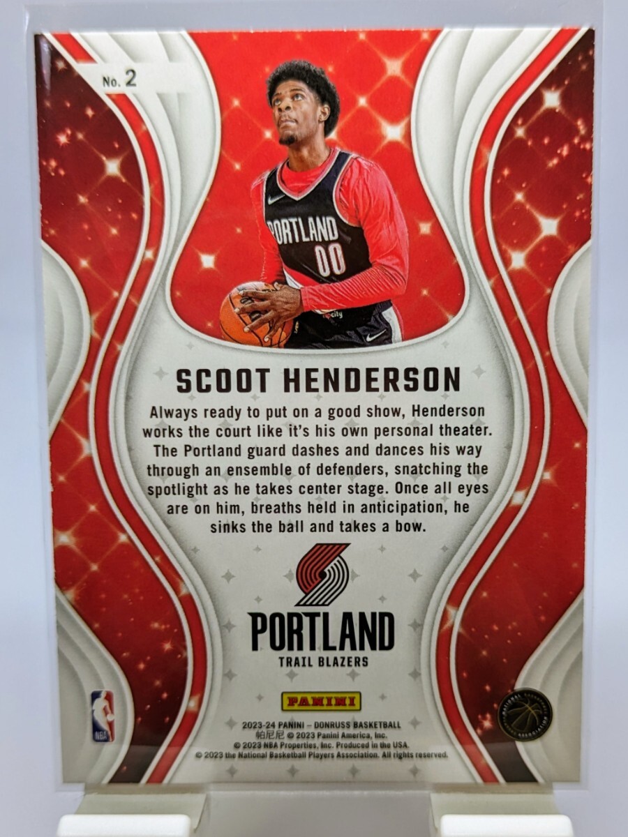 【1円スタート】2023-24 Panini Donruss - Scoot Henderson RC MagiciansInsert / PORTLAND TRAIL BLAZERS ルーキーカードの画像2