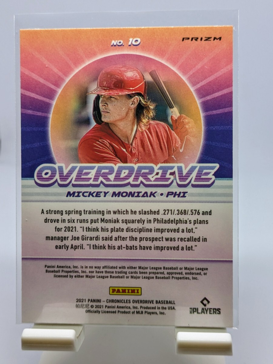 【1円スタート】2021 Panini Chronicles - Mickey Moniak Overdrive Blue Velocity / Angelsの画像2