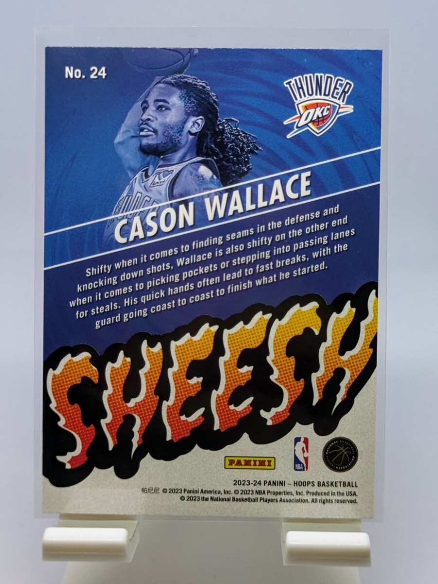 【1円スタート】Cason Wallace RC 2023-24 Panini NBA Hoops - Sheesh #24 / OKC Thunder ケイソン・ウォーレス ルーキーカードの画像2