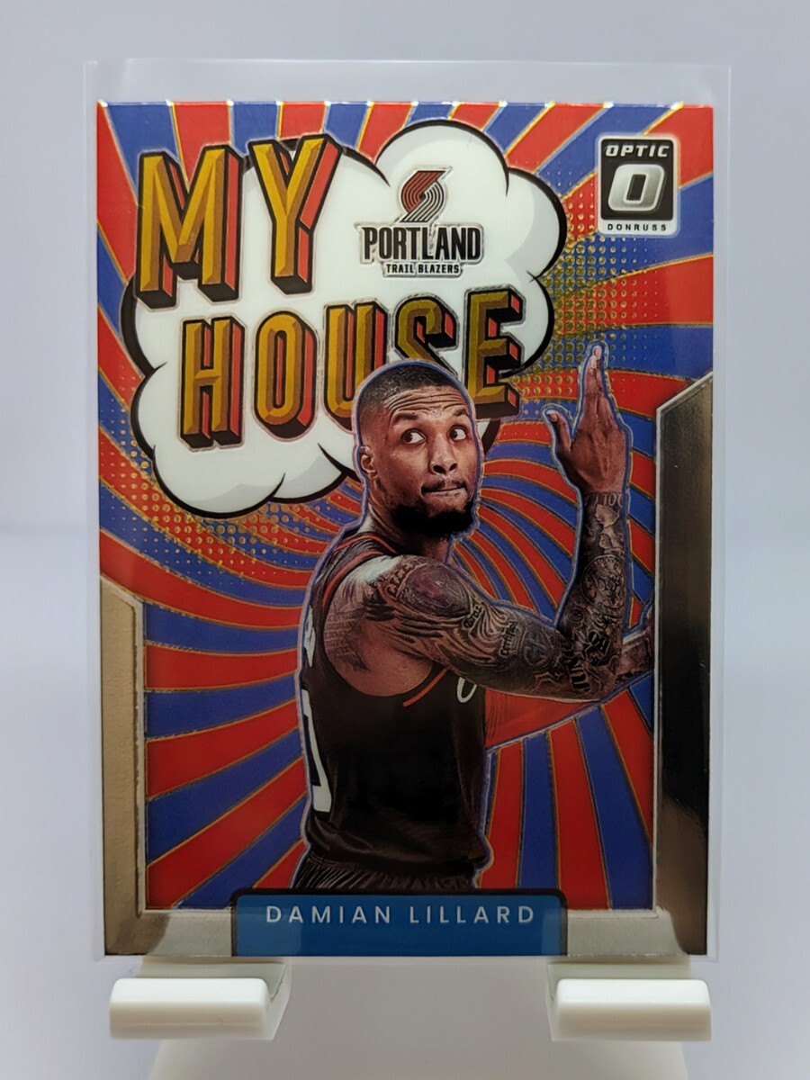 【100円スタート】Damian Lillard - 2021-22 Panini Donruss Optic My House Insert / Trail Blazers Bucks デイミアン・リラードの画像1