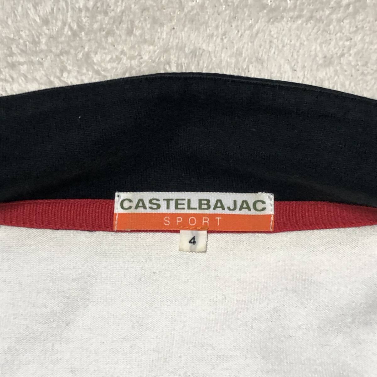 カステルバジャック CASTELBAJAC【人気の大きいサイズ】バック総柄プリント 長袖シャツジャケット フルジップ 黒×白 XLサイズの画像8