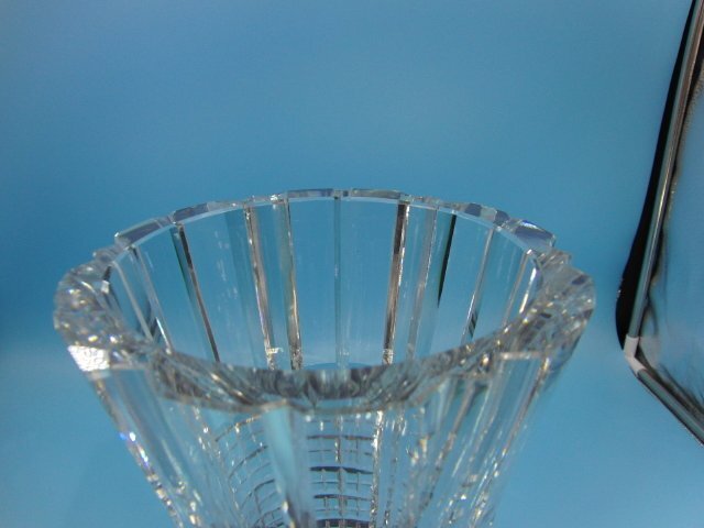 特選品 CD-6 KAGAMI CRYSTAL カガミ クリスタル 花瓶 花入れ 花器 花生け インテリア ガラスの画像9