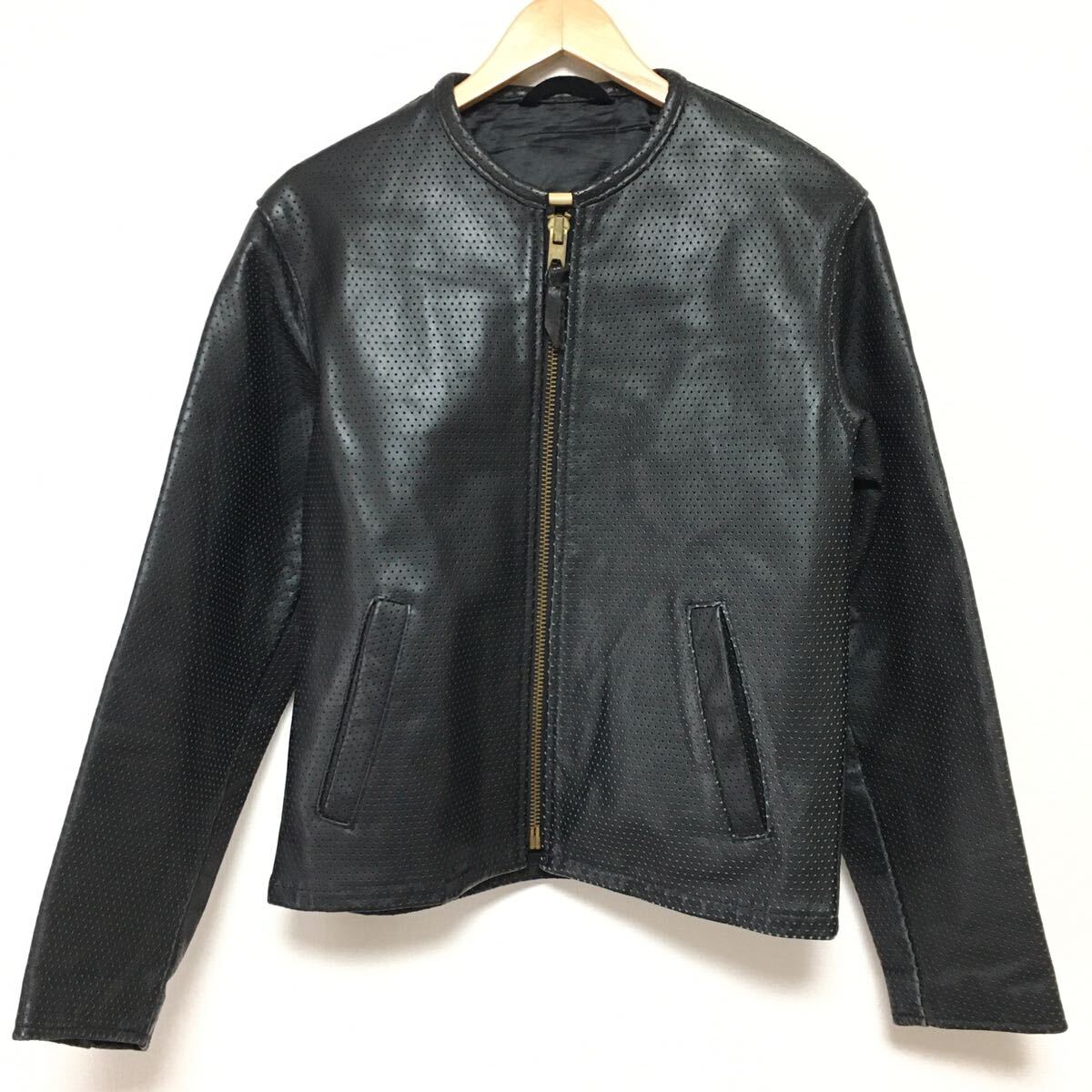 超希少SCHOTTショット シングルライダースジャケットMパンチング 超希少SCHOTTショット シングルライダースジャケットMパンチング