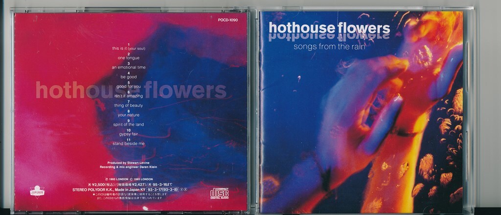 ホットハウス・フラワーズ / Hothouse Flowers / ソングス・フロム・ザ・レイン /中古CD！69681_画像6