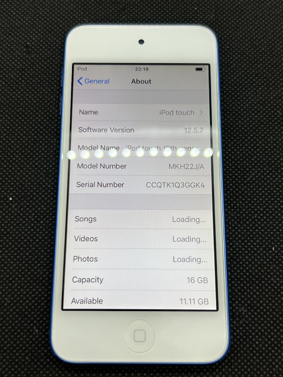 iPod touch 第6世代 MKH62J/A 16GB アイポッドタッチ ブルー 青 ipt18の画像1