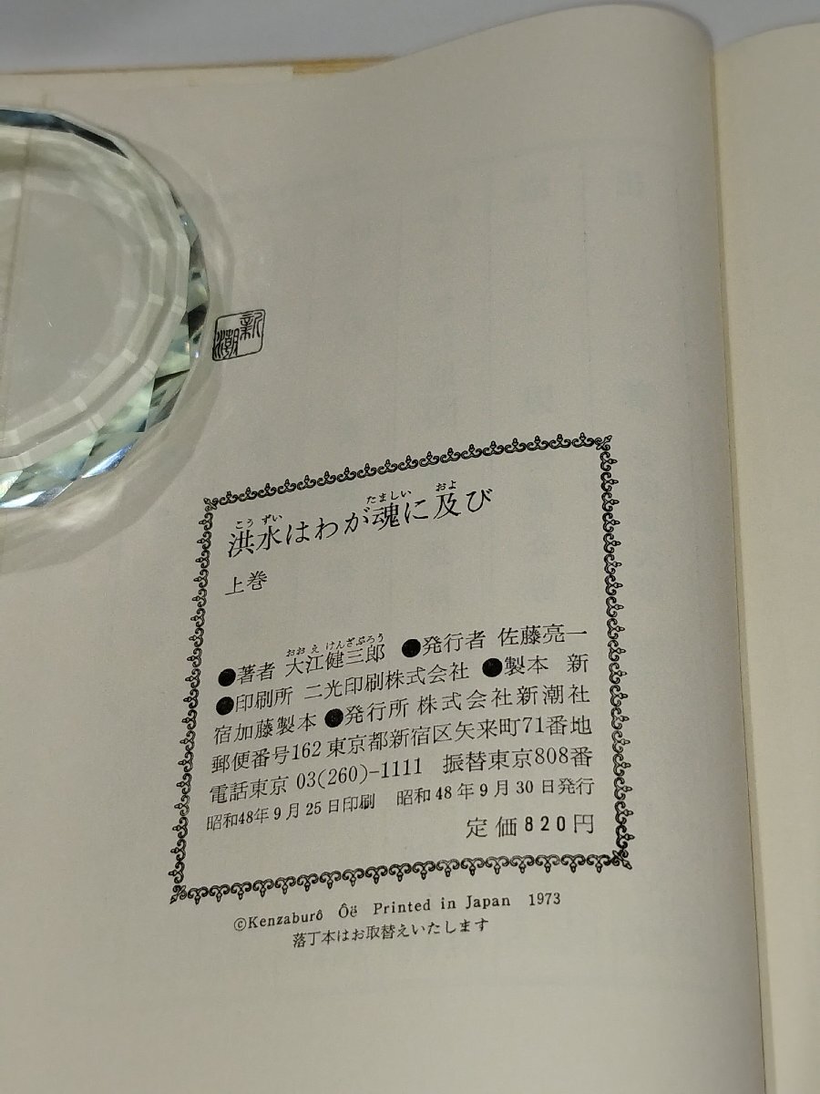 【上下巻セット】洪水はわが魂に及び　大江健三郎　新潮社【ac04o】_画像6