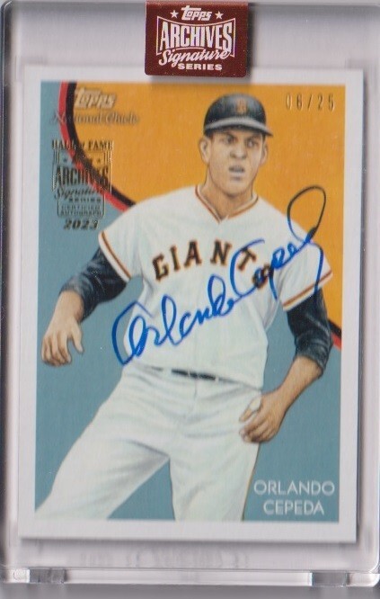 2024 Topps Archives Signature Orlando Cepeda Giants Autograph card #06/25の画像1