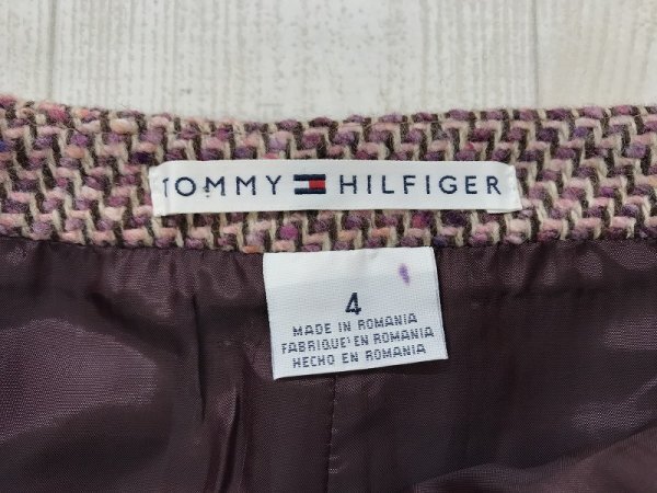 Tommy Hilfiger Tommy Hilfiger женский рисунок вязаный задний разрез узкая юбка 4 фиолетовый розовый 