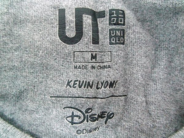 UT UNIQLO ユニクロ × DISNEY ディズニー メンズ ドーナツミッキー 半袖Tシャツ M グレー_画像2