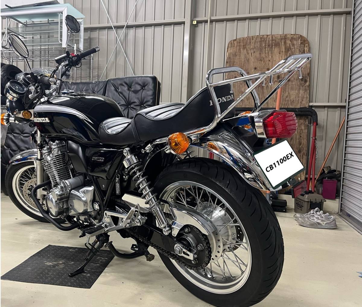 ＧＴ７５０キャリア/メッキ CB1100EXヨシムラBEETハリケーンGT380フクイGT550モリワキ CB750KキジマCB750four水牛 タンデムバー キャリヤ の画像10