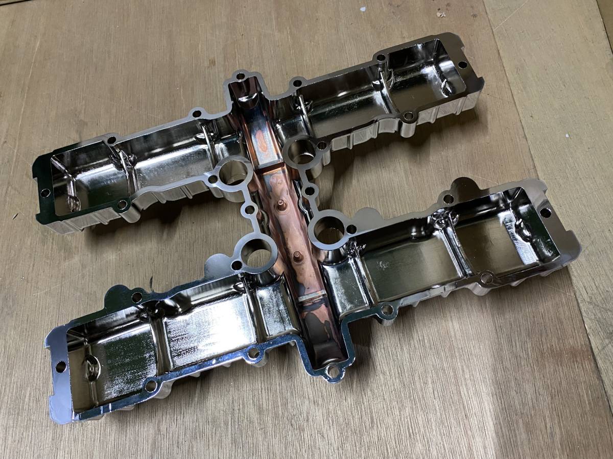 ゼファー４００　メッキ　ヘッドカバー　/ヘッドシリンダーZR400C 外装 カワサキ エンジン BEET キジマ CBX400F CBR400F パーツ _画像2