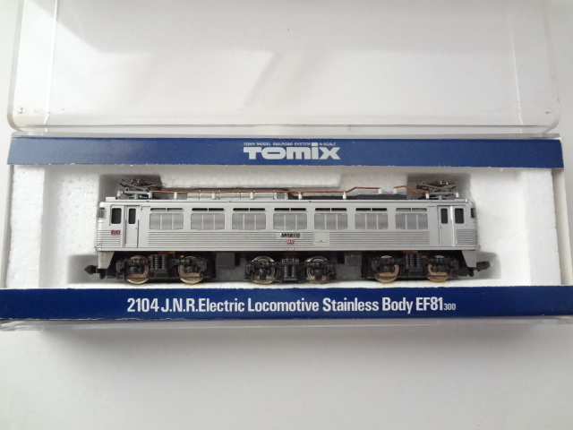 美品★TOMIX　2104 国鉄 EF81形 電気機関車 ステンレス車体 走行動作確認済み トミックス Nゲージ 鉄道模型 送料350円_画像1