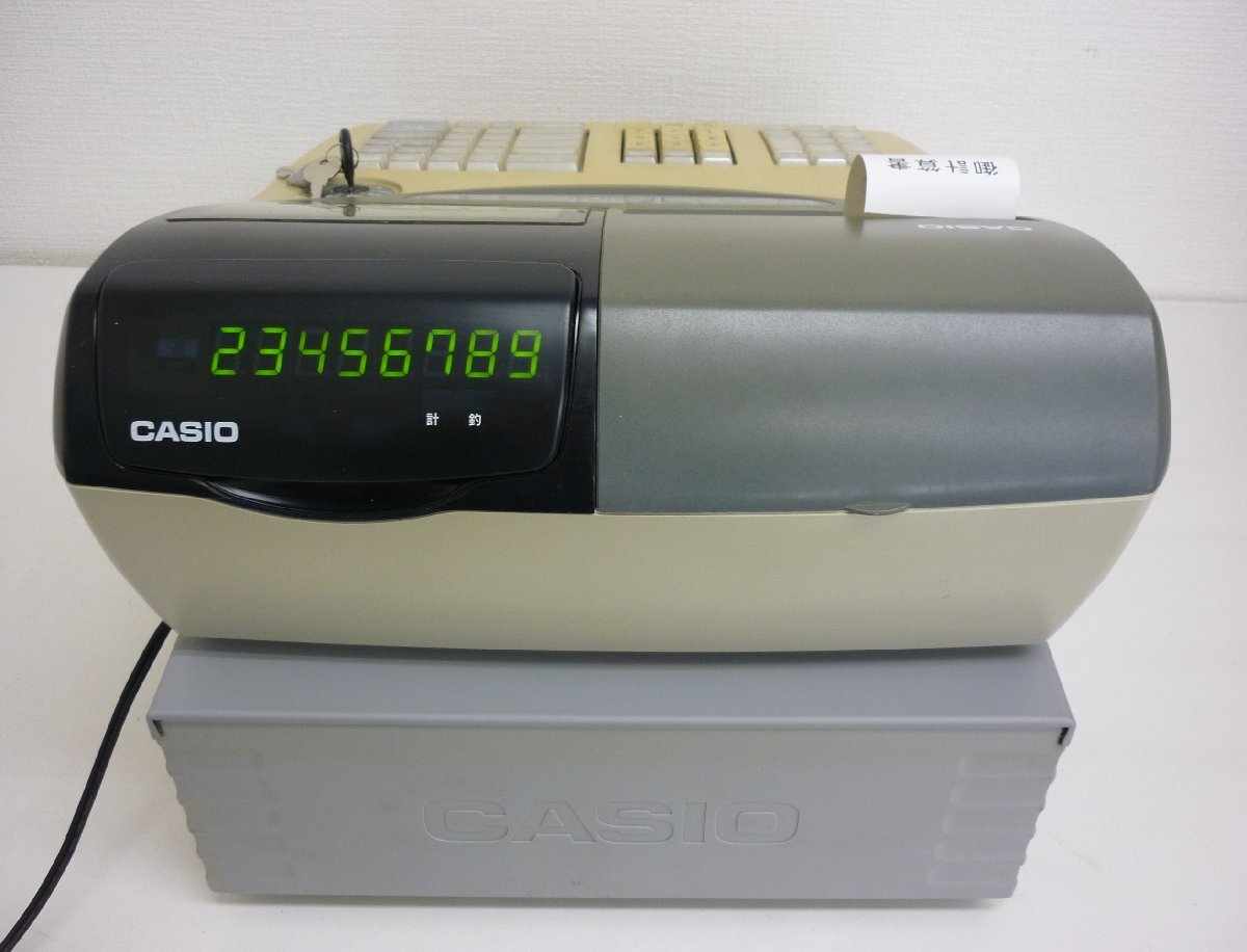 桐生店【中古品】k4-45 CASIO TE-2100 動作確認済 初期化済み 鍵付き カシオ レジ レジスタの画像5