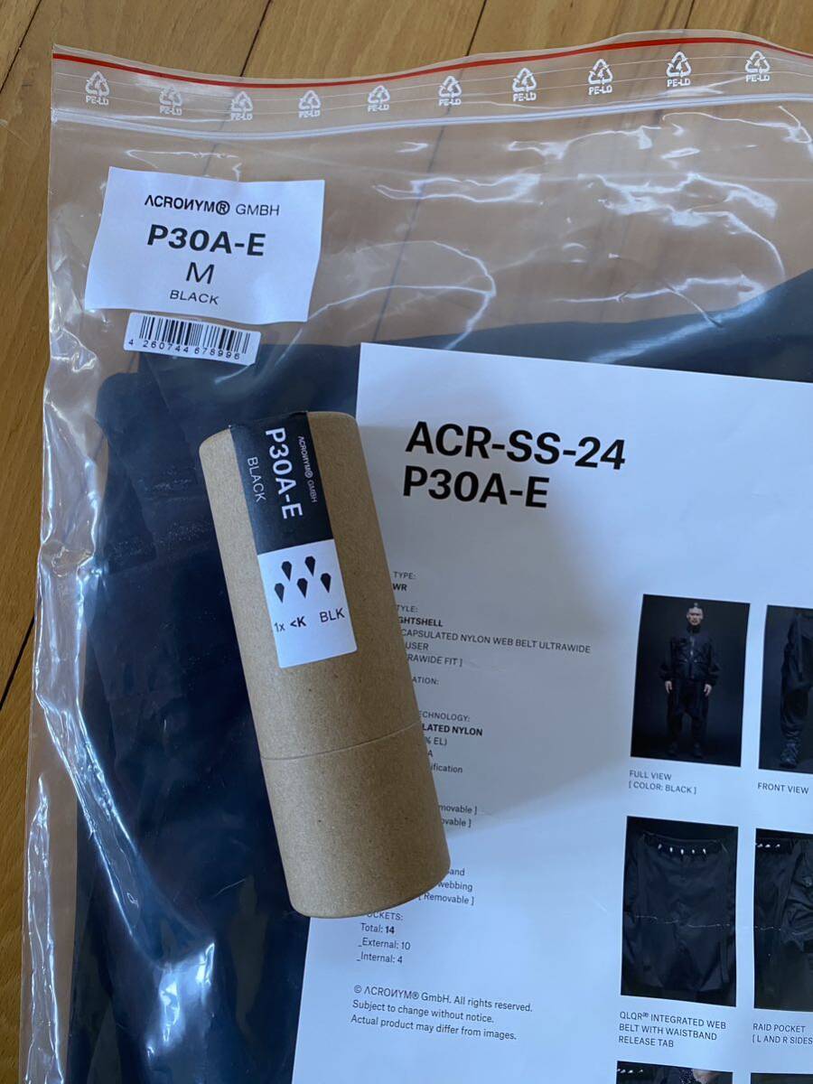 ACRONYM P30A-Eアクロニウム パンツ ジャケットトラウザーズ 新品未使用 付属品完備 Sacai サカイ SizeMの画像8